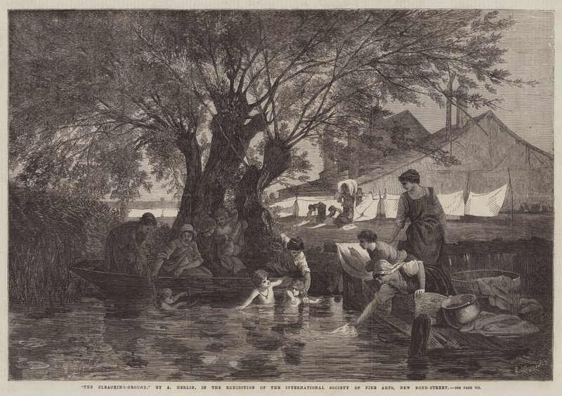 The Bleaching-Ground by Auguste Joseph Herlin