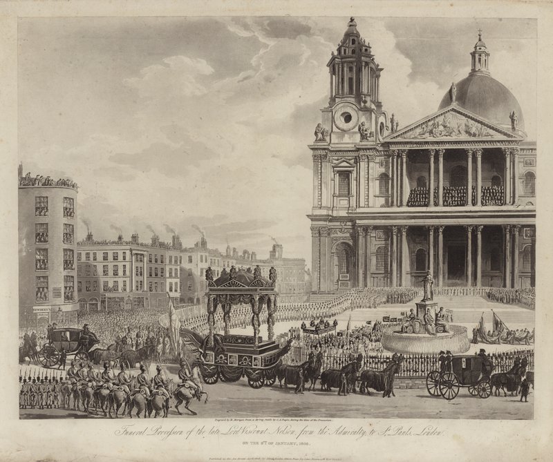 Funeral procession of Admiral Lord Nelson from the Admiralty to St Paul