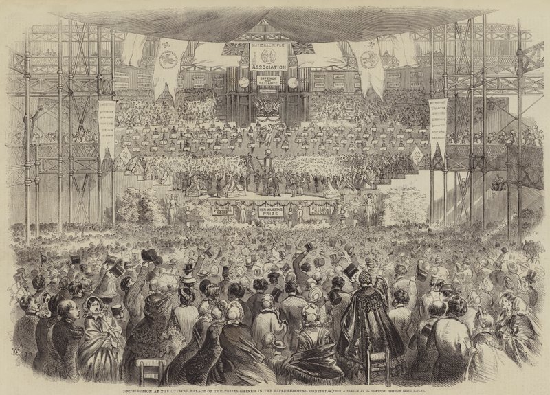 Distribution at the Crystal Palace of the Prizes Gained in the Rifle-Shooting Contest by B. Clayton