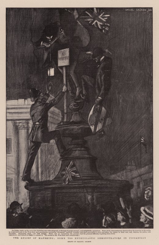 The Relief of Mafeking, some too Enthusiastic Demonstrators in Piccadilly by Balliol (after) Salmon