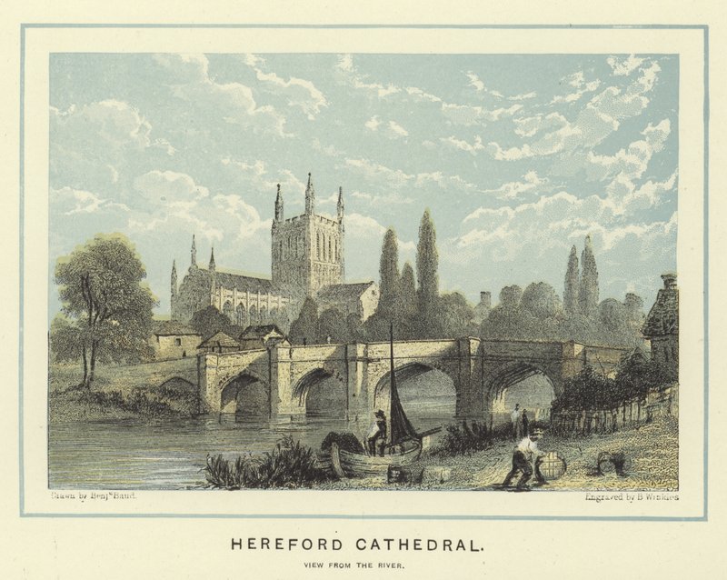 Hereford Cathedral, View from the River by Benjamin Baud
