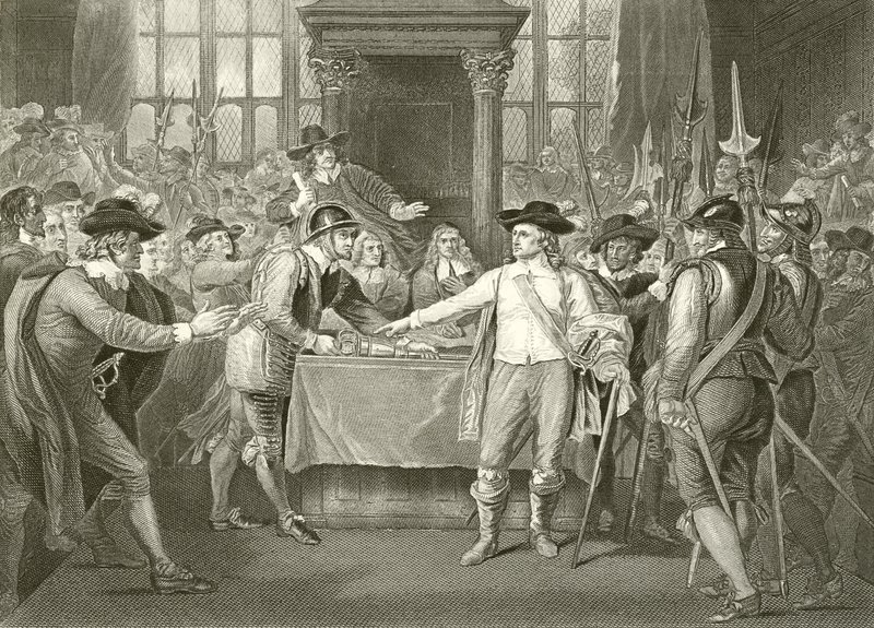 Oliver Cromwell Dissolving the Long Parliament by Benjamin West