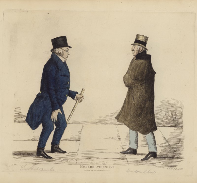 Eminent Edinburghians, aka Modern Athenians, Lieutenant-General George R Ainslie, Bindon Blood, Esq, of Cranacher by Benjamin William Crombie