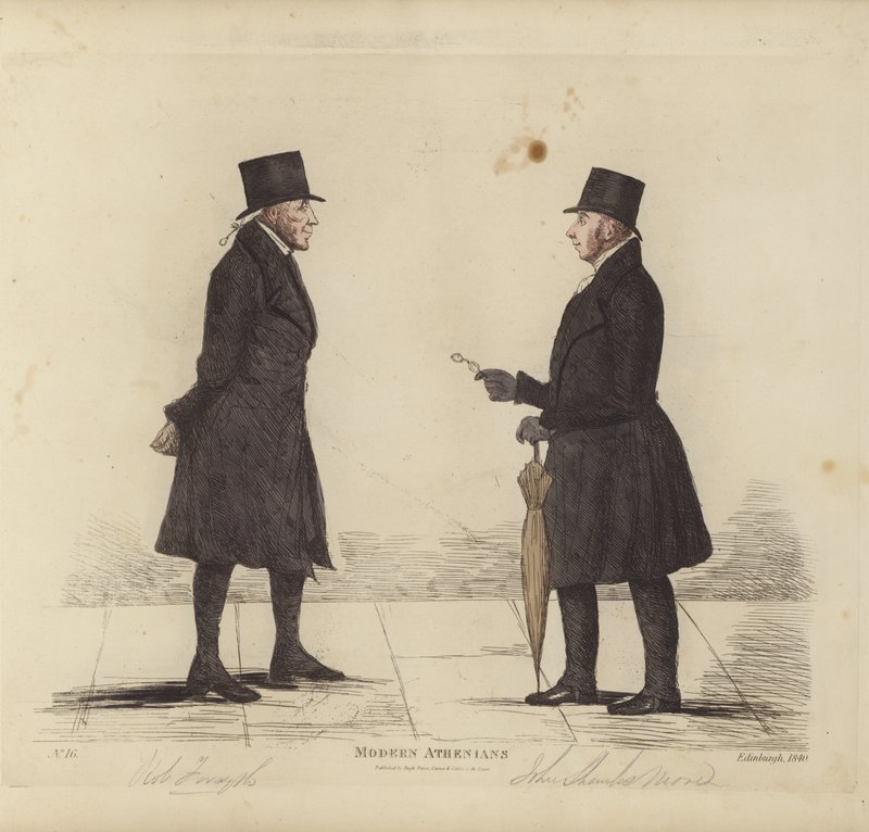 Eminent Edinburghians, aka Modern Athenians, Robert Forsyth, Esq, Advocate, John Shank More, Esq, LLD, Advocate by Benjamin William Crombie
