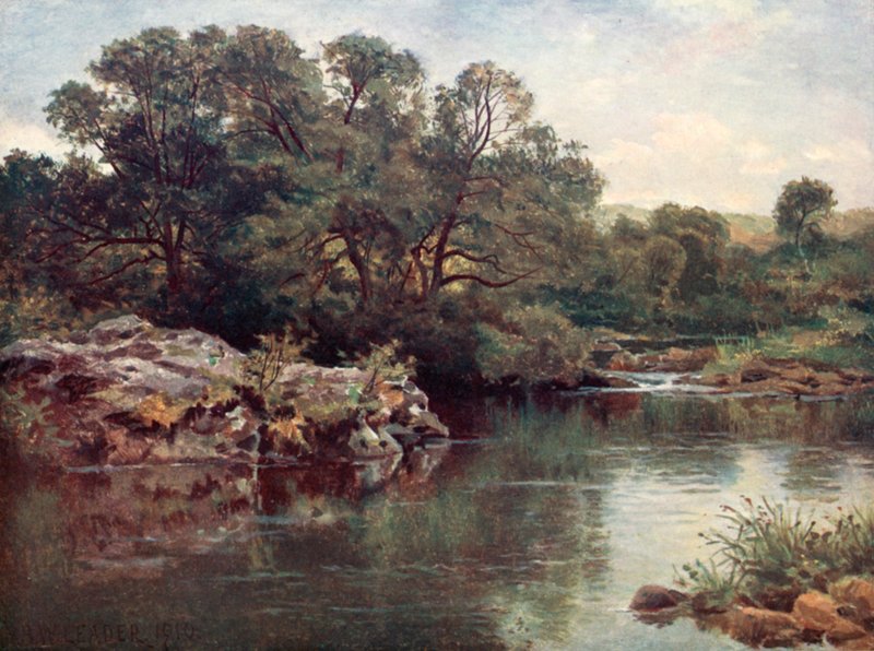 On the River Llugwy, Below Capel Curig by Benjamin Williams Leader