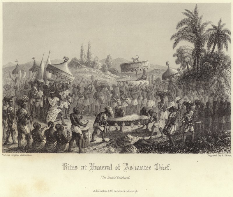 Rites at funeral of Ashantee Chief by Bernard Picart