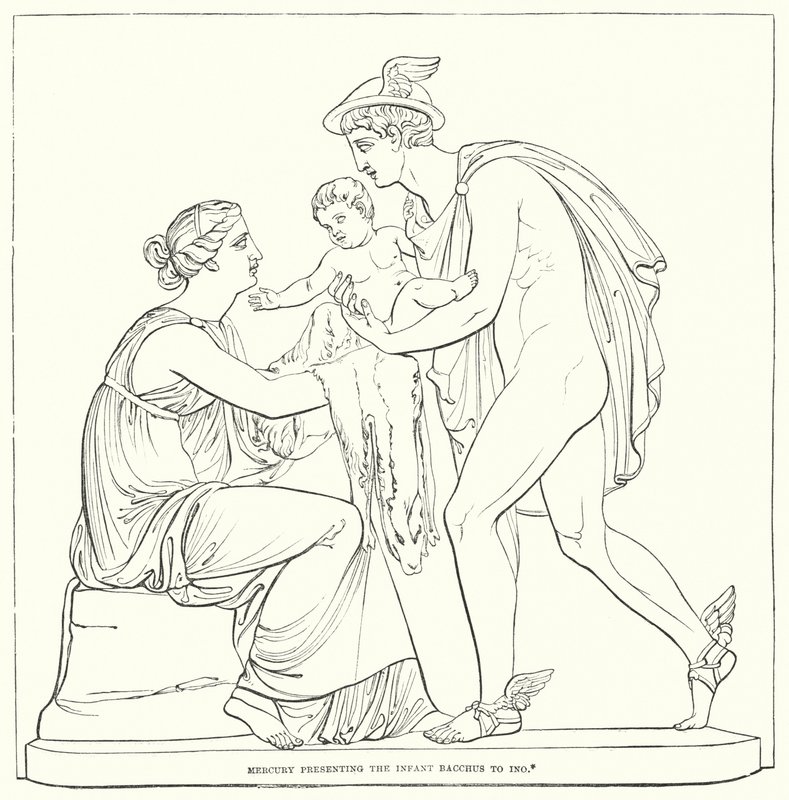 Mercury presenting the Infant Bacchus to Ino by Bertel after Thorvaldsen