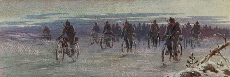 German bicycle troops in Finland, Finnish Civil War by Boris Vasilievich Zvorykin