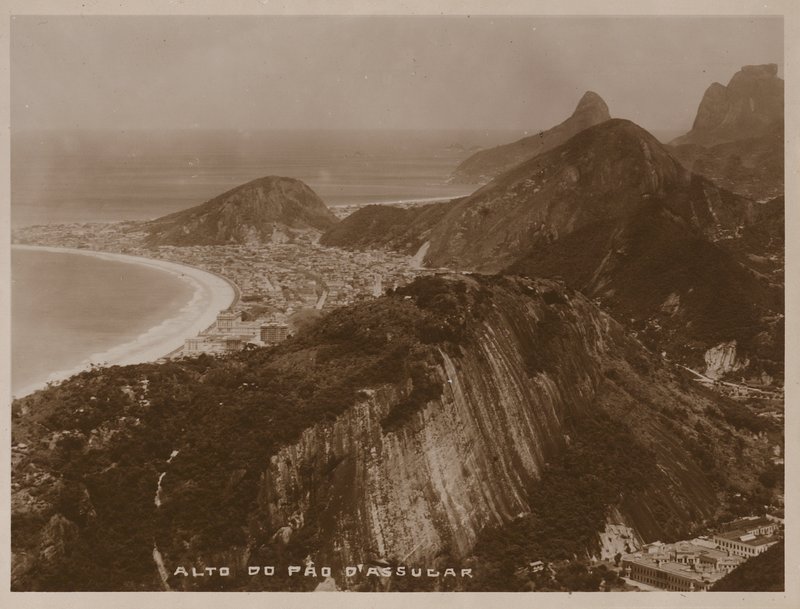 View from the summit of Sugarloaf Mountain, Rio de Janeiro (black and white photo) by Brazilian Photographer