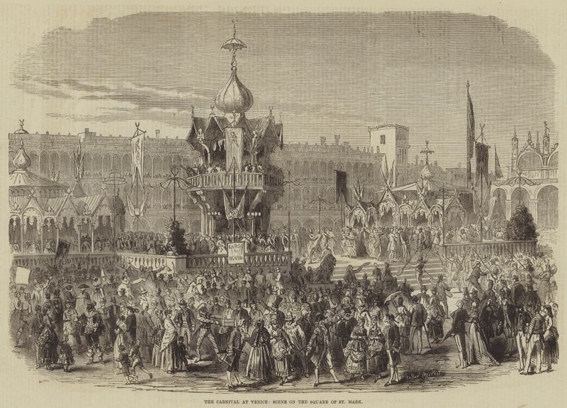 The Carnival at Venice, Scene on the Square of St Mark by Burn Smeeton