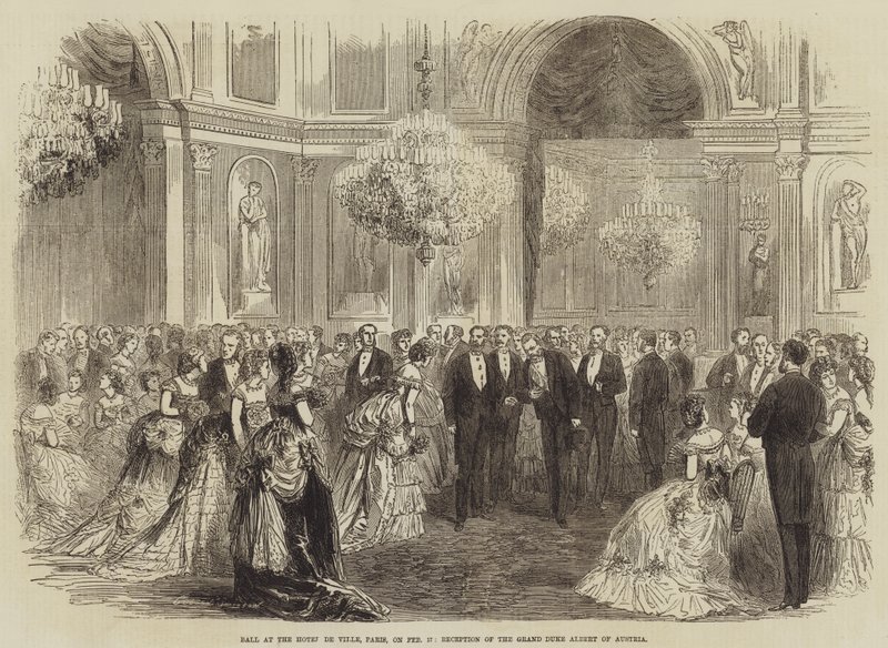 Ball at the Hotel de Ville, Paris, on 17 February, Reception of the Grand Duke Albert of Austria by Burn Smeeton