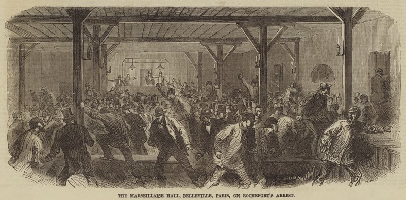 The Marseillaise Hall, Belleville, Paris, on Rochefort