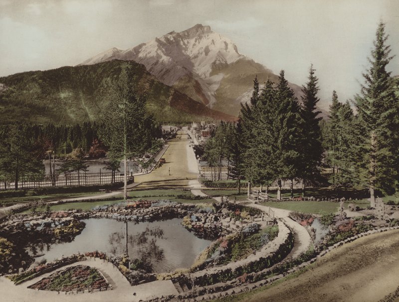 Cascade Mountain and Reflection Pool, Banff by Byron Hill Harmon