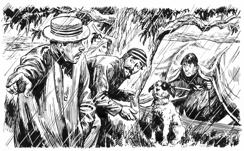 Illustration for Three Men In A Boat by Jerome K Jerome by C.L. Doughty