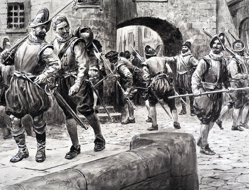 The Story of France -- Soldiers Massing in Paris by C.L. Doughty