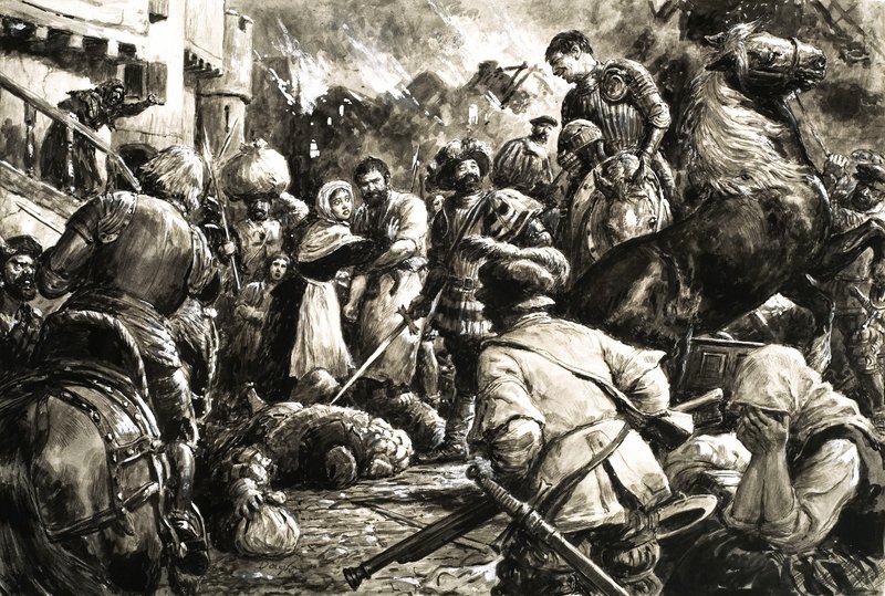 Unidentified swordsman with invading army by C.L. Doughty