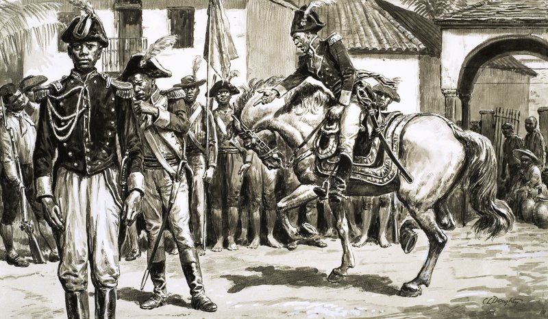 When British forces invaded St. Domingue, the forces led by Toussaint Louverture fought back by C.L. Doughty