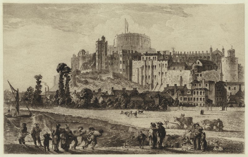 Windsor Castle in the Eighteenth Century (engraving) by C.O. Murray