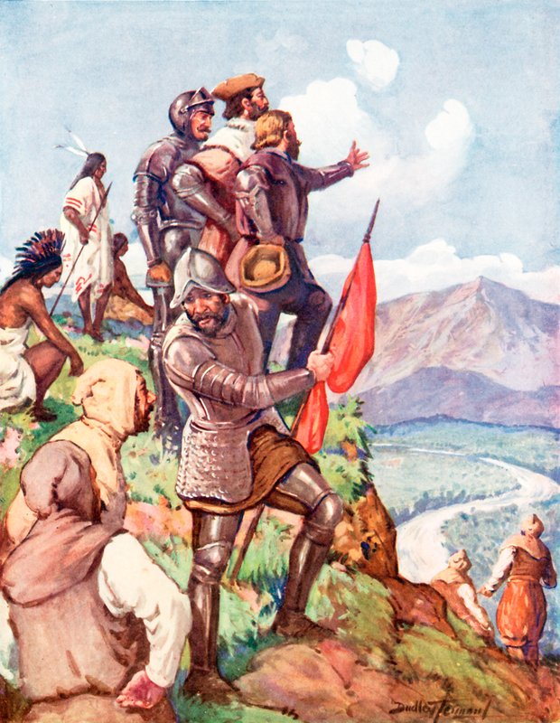 Jacques Cartier Claims Canada for France by C. Dudley Tennant