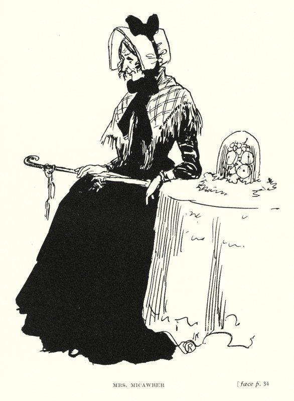 Dickens Character: Mrs Micawber by Captain Edward Henry Handley Read