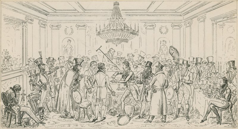 The interior of modern hell; vide the cogged dice by Carl Georg Adolph Hasenpflug