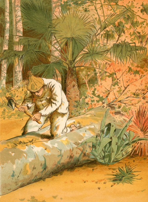Making a Canoe by Carl Marr