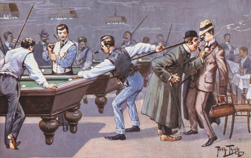 Comical Scene in a Billiards Hall by Carl Robert Arthur Thiele