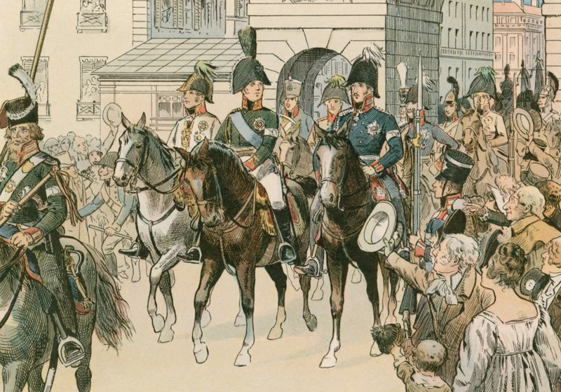 Entry of the allied monarchs in Paris in 1815 by Carl Rohling