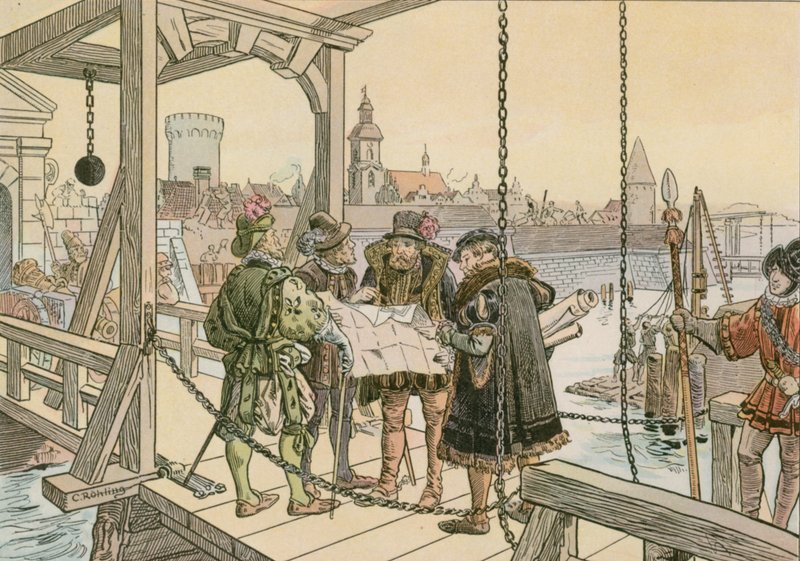 John George with the Plans for Spandau Citadel by Carl Rohling