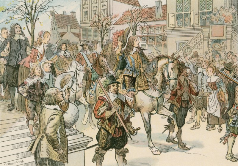 The arrival of the Great Elector in The Hague for his marriage to Louise Henriette of Orange in 1646 by Carl Rohling