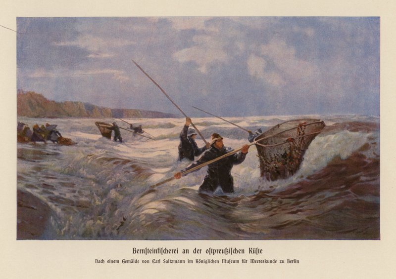 Collecting Amber in the Baltic Sea, East Prussia by Carl Saltzmann