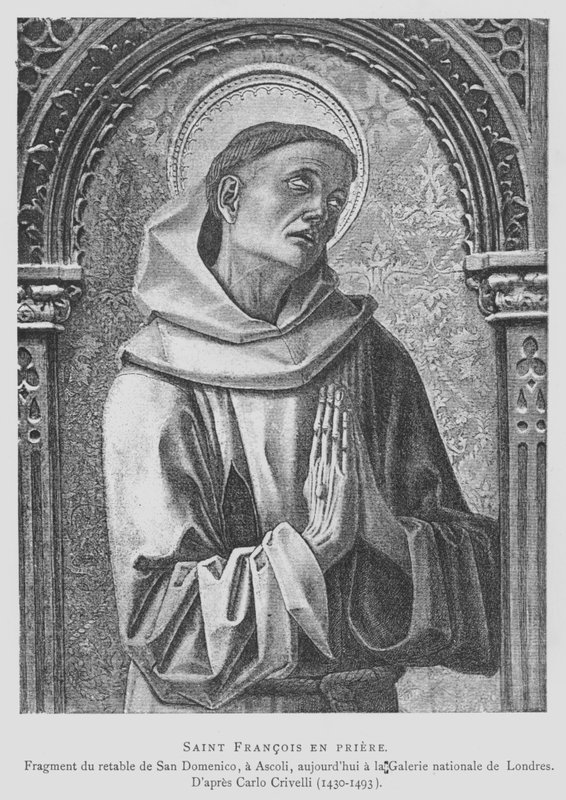 St Francis of Assisi praying by Carlo Crivelli