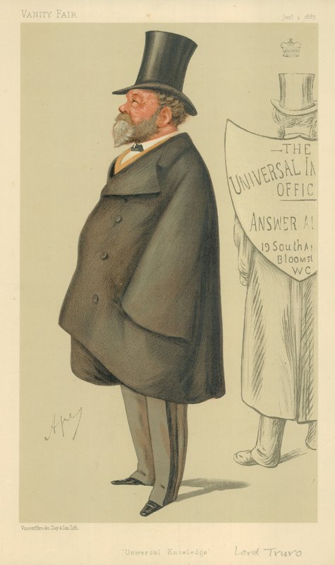 Lord Truro, Universal Knowledge, Vanity Fair Cartoon by Carlo Pellegrini