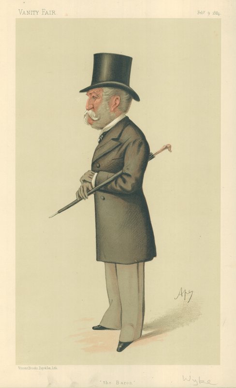 Sir Charles Lennox Wyke, The Baron, 9 February 1884, Vanity Fair Cartoon by Carlo Pellegrini