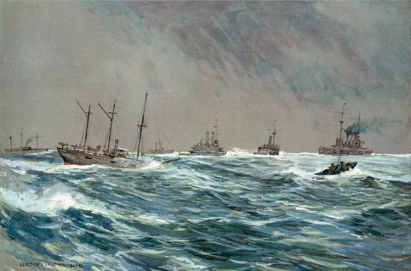 United States War-Ships in a Blow-Squally Weather off the Cuban Coast by Carlton Theodore Chapman