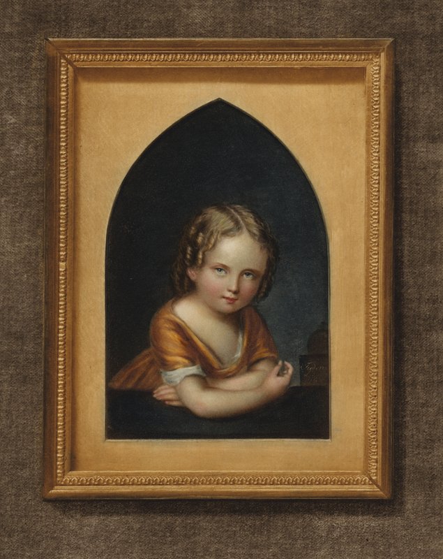 Portrait of a child by Caroline Sattler Tridon