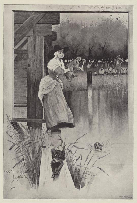 The Morning Dip by Cecil Charles Windsor Aldin