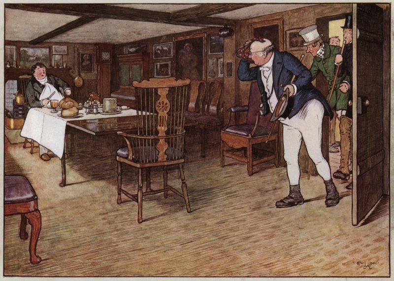 Illustration for The Pickwick Papers by Cecil Aldin by Cecil Charles Windsor Aldin