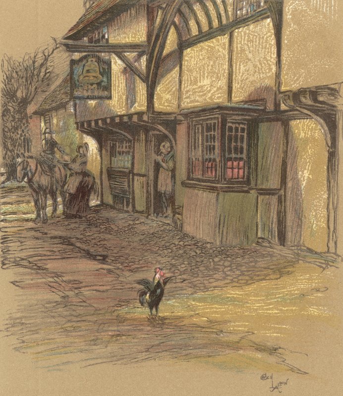 The Bell Inn, Waltham St Lawrence by Cecil Charles Windsor Aldin