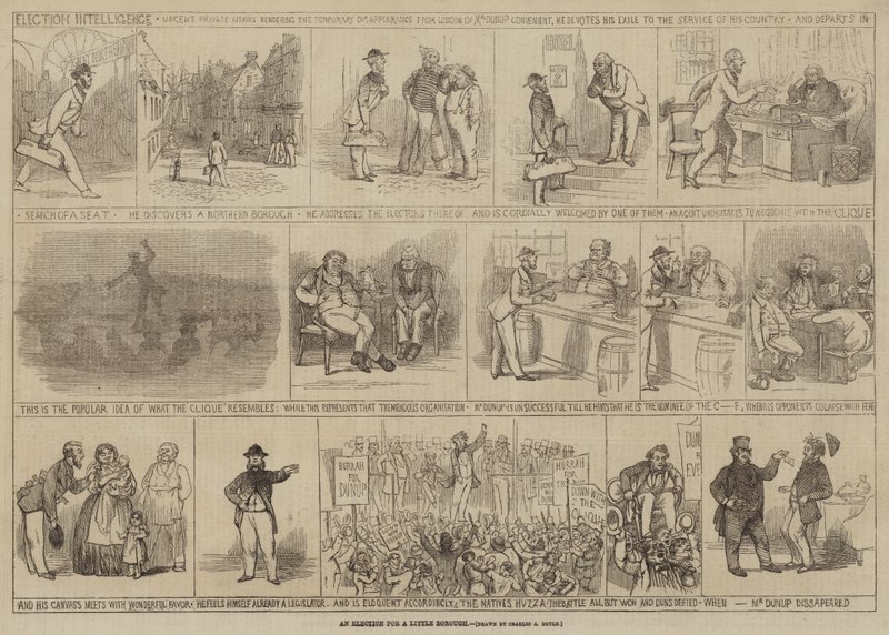 An Election for a Little Borough by Charles Altamont Doyle