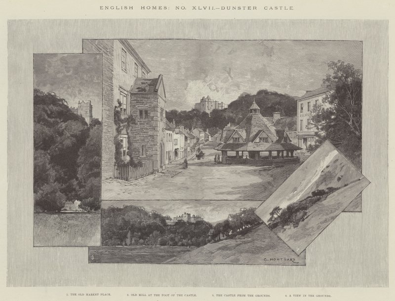 Dunster Castle by Charles Auguste Loye