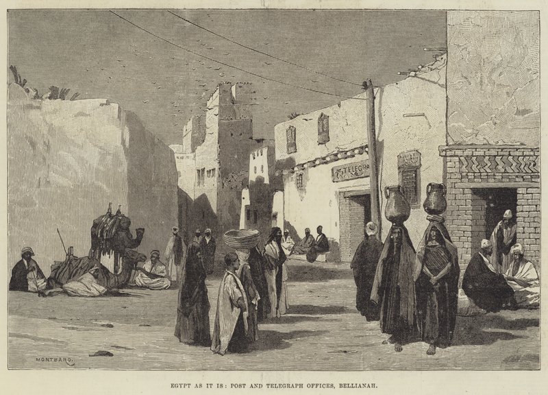Egypt as it is, Post and Telegraph Offices, Bellianah by Charles Auguste Loye