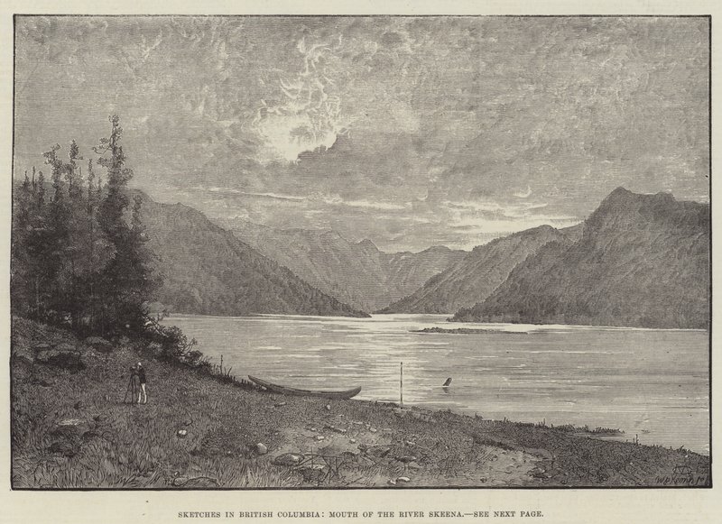 Sketches in British Columbia, Mouth of the River Skeena by Charles Auguste Loye