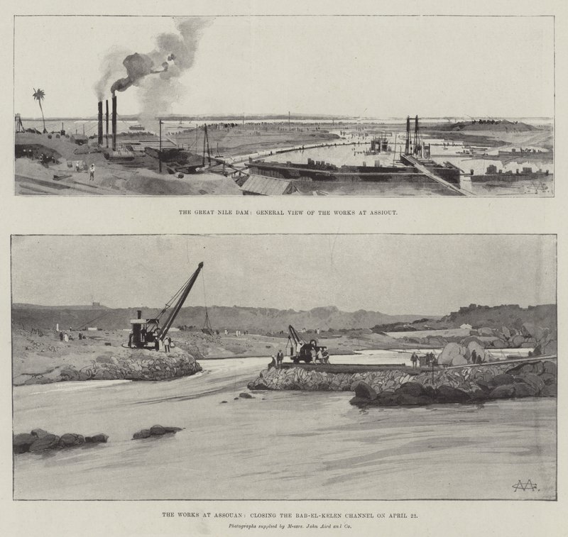 The Great Nile Dam by Charles Auguste Loye