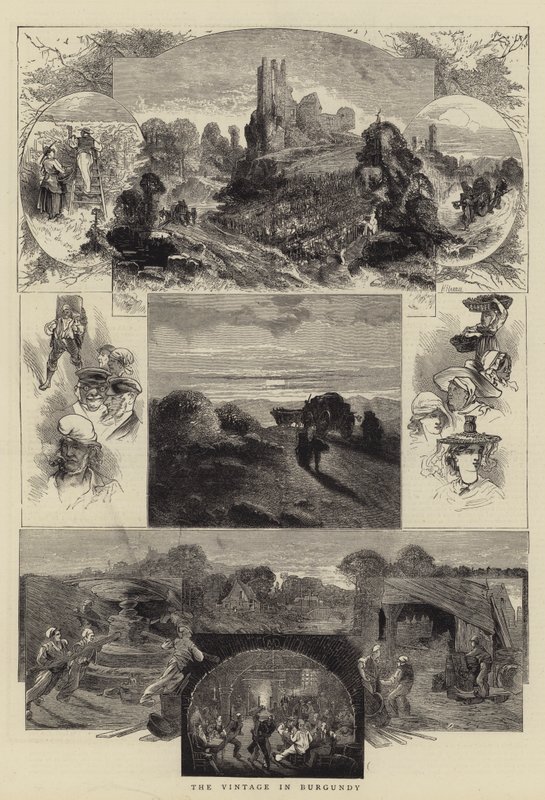 The Vintage in Burgundy by Charles Auguste Loye