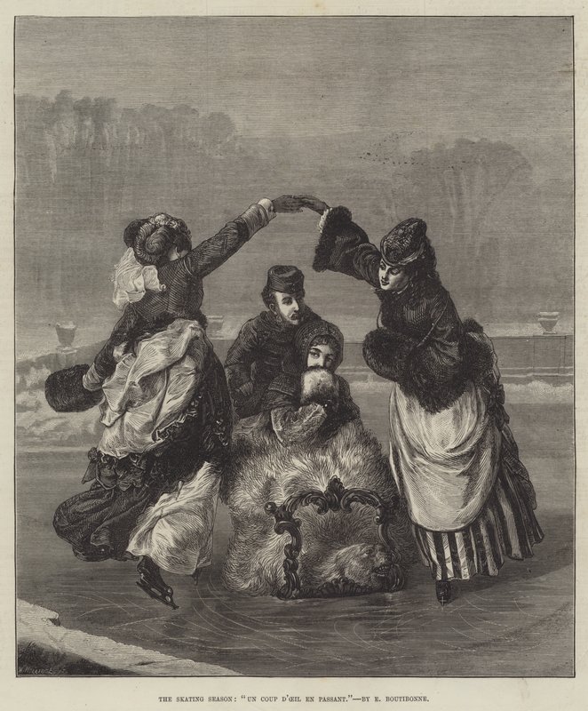 The Skating Season, A Glance in Passing by Charles Edouard Boutibonne