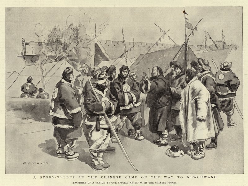 A Story-Teller in the Chinese Camp on the Way to Newchwang by Charles Edwin Fripp