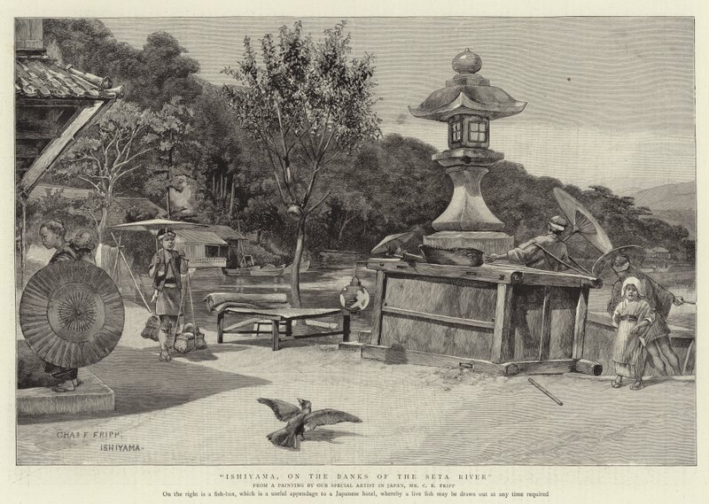 Ishiyama, on the Banks of the Seta River by Charles Edwin Fripp