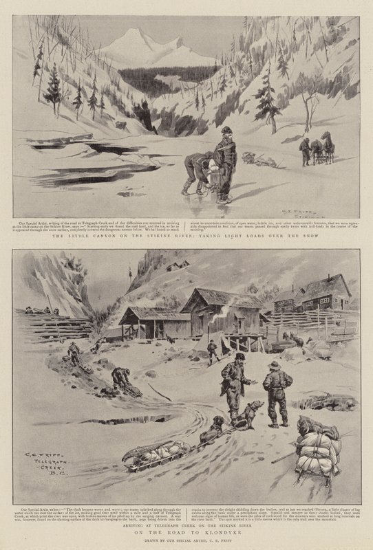 On the Road to Klondyke by Charles Edwin Fripp