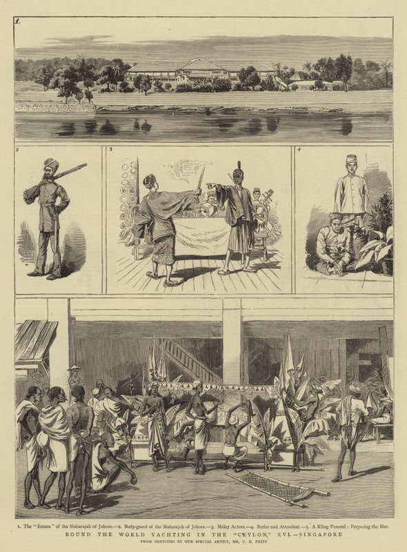 Round the World Yachting in the Ceylon, XVI, Singapore by Charles Edwin Fripp
